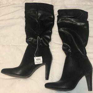 4inch high heel zip up boots